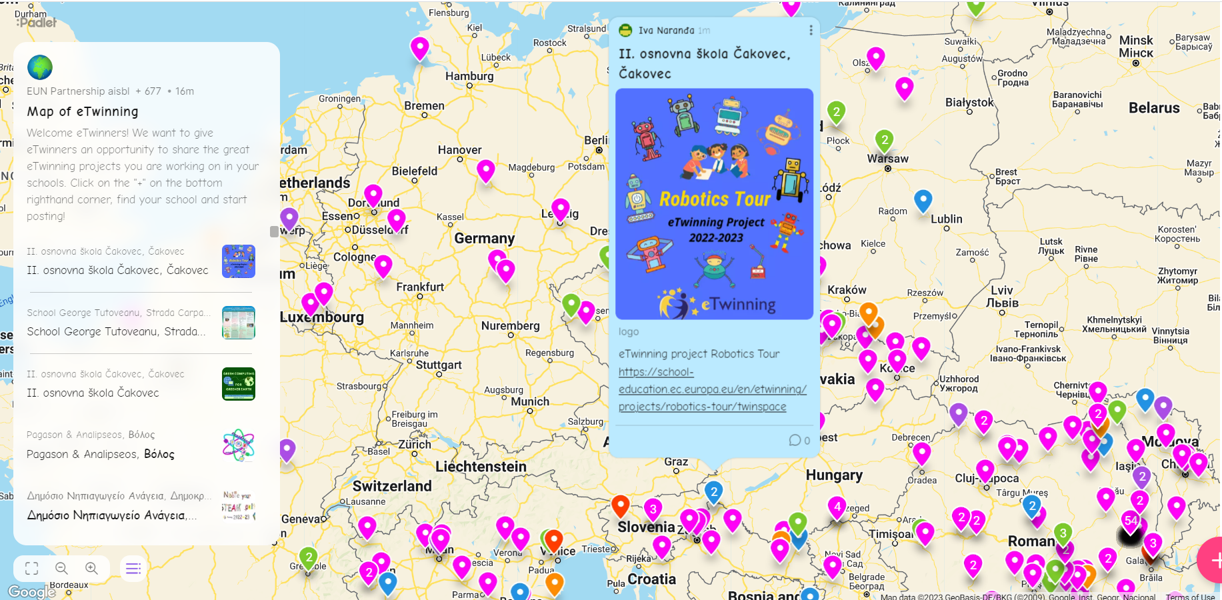 Map of eTwinning